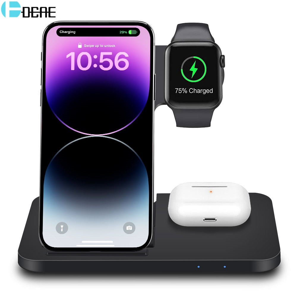 3 in 1 Wireless Fast Charger Dock Station